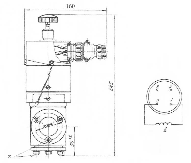 Клапан долива РКЖ 30-24В - габариты и конструкция (схема)